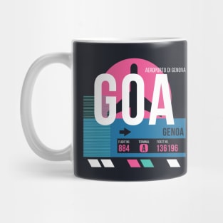 Genoa (GOA) Airport // Sunset Baggage Tag Mug